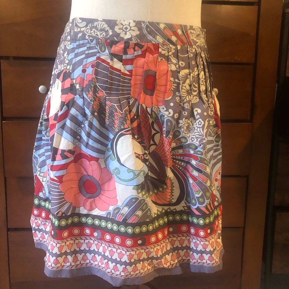 DownEast Floral Print Dress with Red Polka Dot Bow